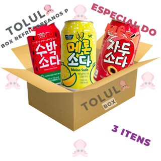 Box Kit Refrigerantes Coreanos Orientais Tam. P Especial Melon Soda Asia Tolula Box em Oferta na Shopee