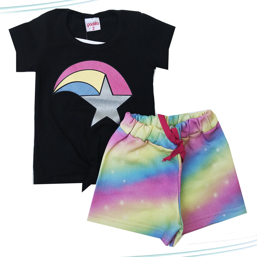 Kit Lote 4 Conjuntos Lindos Atacado Menina Ver\u00e3o Roupa Infantil Crian\u00e7a ...