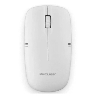 Mouse Sem Fio 2.4GHZ Branco Usb Multilaser MO286 #0