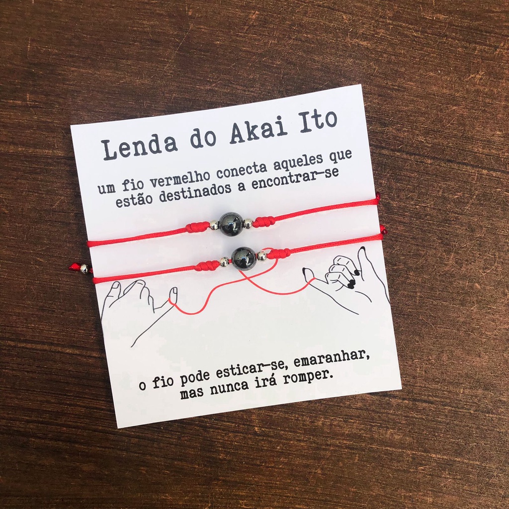 Pulseira Akai Ito / Par Pulseira de Casal  / Pulseira Amizade / Presente Criativo / Presente namorado/ Presente Namorada
