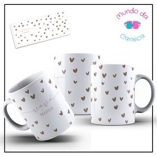 02 Canecas Personalizadas Vovô e Vovó com seus NOMES de Porcelana - Mundo da Caneca