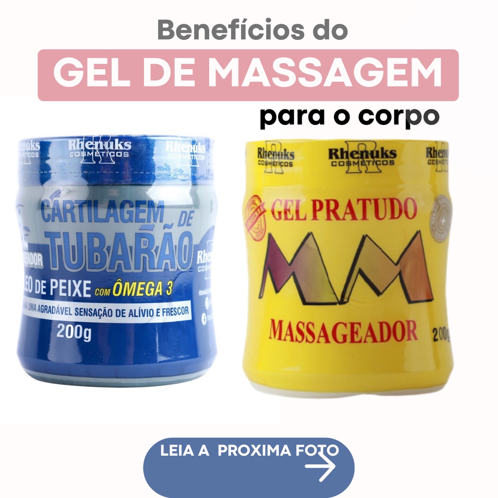 Kit Gel Massageador C/omega 3 Cartilagem De Tubarão/ Gel Pratudo 200ml