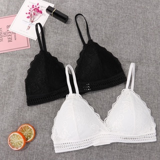 1/3 peças Sutiã De Renda Com Bojo Estilo Francês Sem Costura Decote V Amplo Fino Lingerie Sexy Cristo em Oferta na Shopee