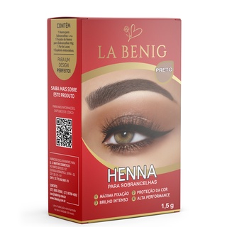 Henna para Sobrancelhas La Benig 1,5g - Profissional Alta Fixação