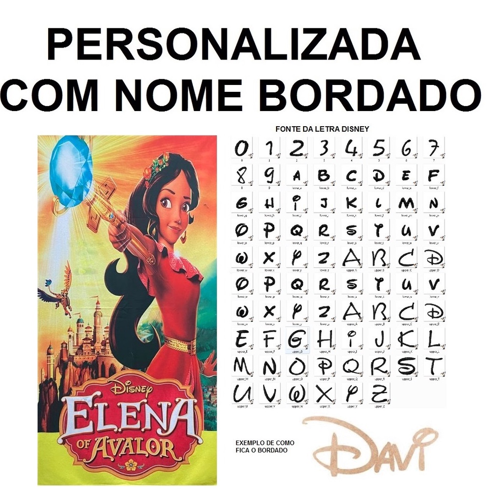 Toalha de Banho infantil felpuda Princesa Elena de Avalor