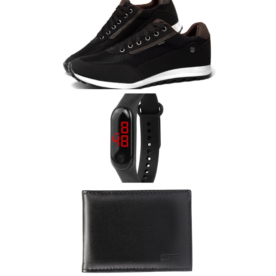Kit Tênis Sapatênis Masculino Casual Confortável Esporte Fino Macio Básico Barato Promoção + Itens