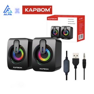 Caxinha Caixa de som KA-1010 computador PC gamer alto falante RGB luz de respiração fria KAPBOM Original