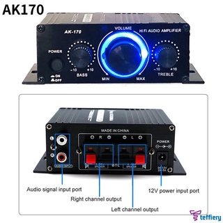 Compre Amplificador Hifi Portátil AK170 2-ch Mini Amplificador de Audio  Estéreo Con Luz LED Para Automóvil en Casa en China