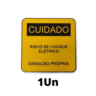 Placa Cuidado - Geração Própria  - Padrão CPFL Tam 13x13 CA