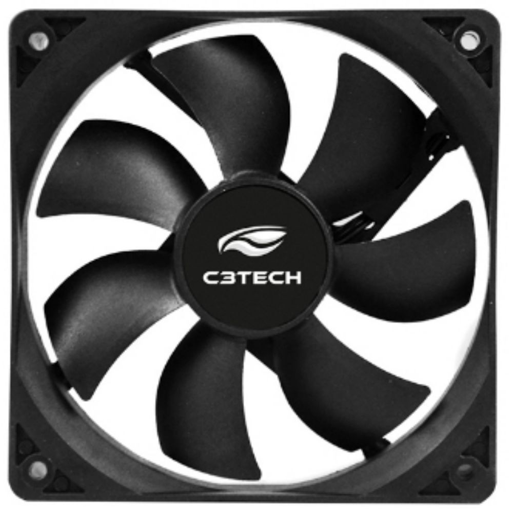 Cooler Fan Preto 80x80x25 8cm 80mm Ventoinha Gabinete