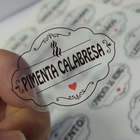 50 Adesivos no Vinil Transparente para Potes Organizadores Temperos Mantimentos Organizador 5x3,5cm