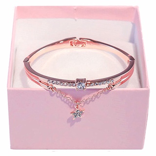 Bracelete Simples E Coreano Com Estrela Diamante