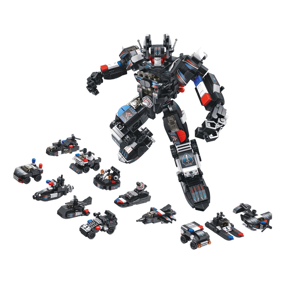 Blocos de Montar Cubic 25 em 1 Polícia Swat Robot 600pcs Multikids - BR1616 - Mom & Baby