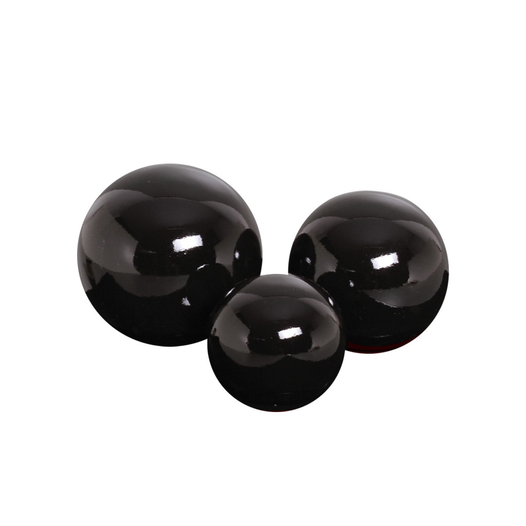 Trio De Esferas Bolas Cerâmica Decorativa Enfeite Preto e outras cores