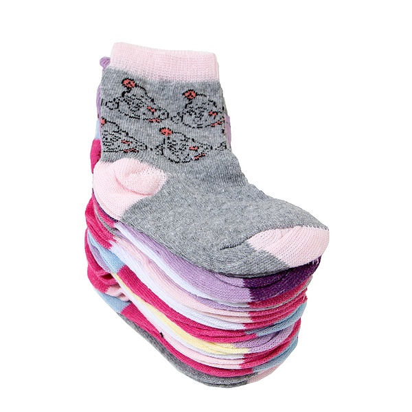Kit 12 Pares Meias Infantil Feminino