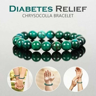 Pulseiras De Alívio De Diabetes Ajustáveis De 8mm Cristais Artesanais De Energia Malaquita Com Contas