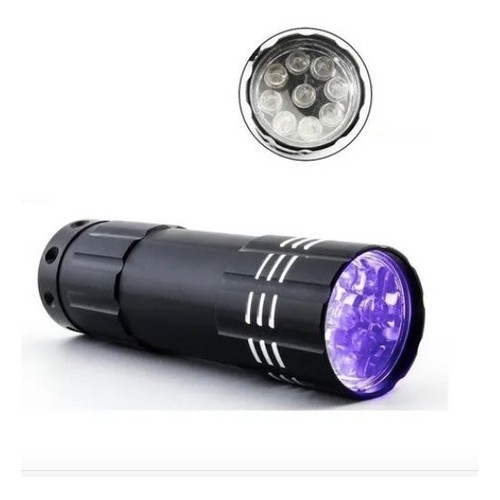 Lanterna cabine portatil unha gel Ultravioleta Luz Negra Uv 9 Led Nota Falsa