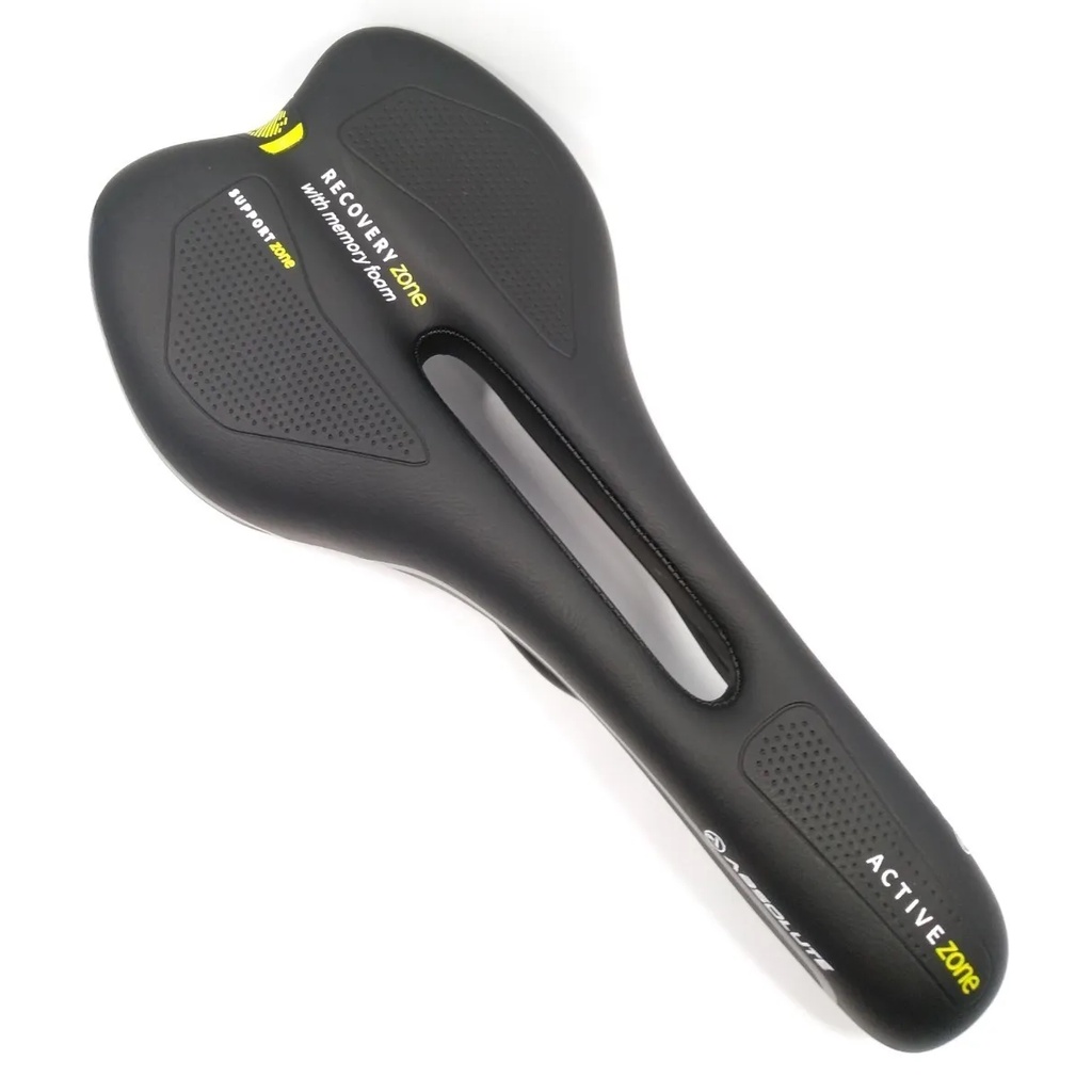 Selim Banco Para Bicicleta Bike  Absolute Atletic Foam 2354h Vazado Preto