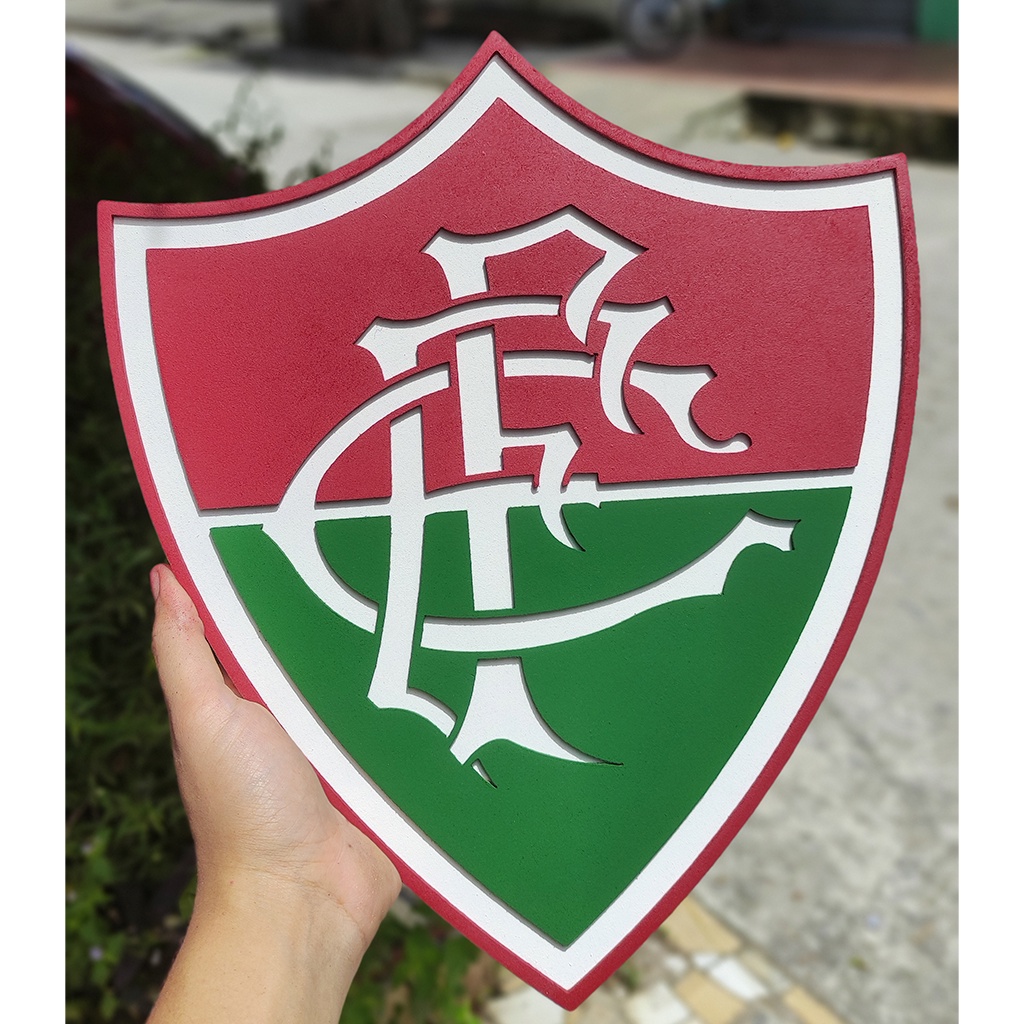 Escudo Fluminense No Tamanho Grande 50CM em Alto Relevo. Brasão Fluminense FC.