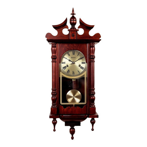 Relógio De Parede Carrilhão 80 Cm Corda Madeira Herweg 5352