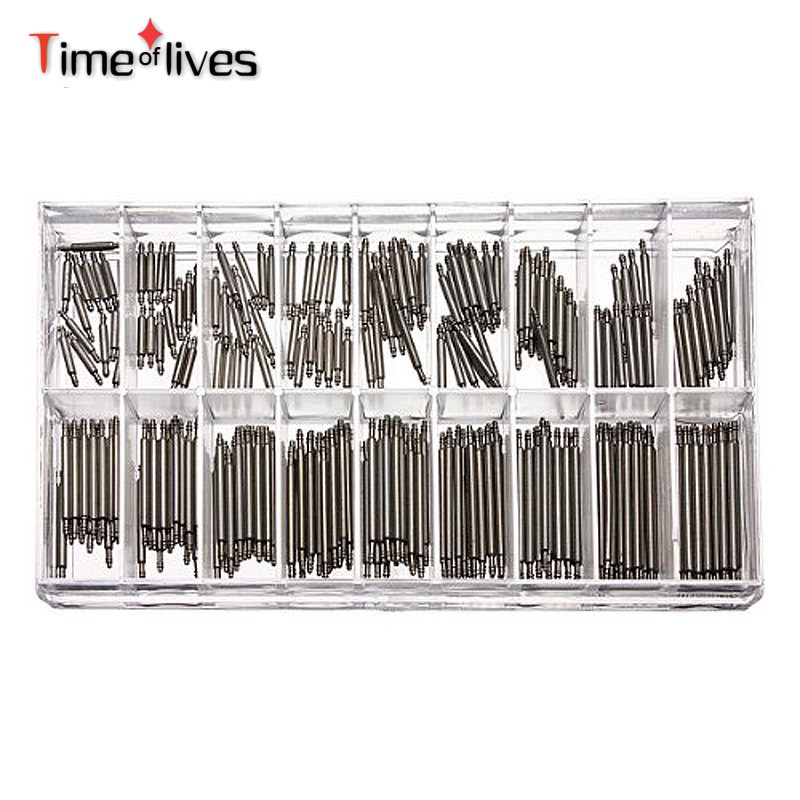 360 Pcs Pinos Usado Para Relógio De Metal Pulseira Elos 8-25mm Reparação Ajustar Removedor Ferramenta De Remoção De Relojoeiro Set Kit
