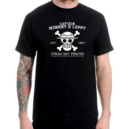 Camiseta One Piece Monkey D Luffy Usopp Camisa Mangá