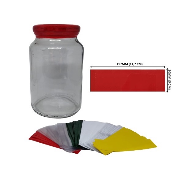 Kit 300 Lacres Abertos em PVC Termoencolhível 117mm X 30mm Lacre Para Tampa 74, Lacre Para Pote Belém, Lacre Para Pote de Vidro
