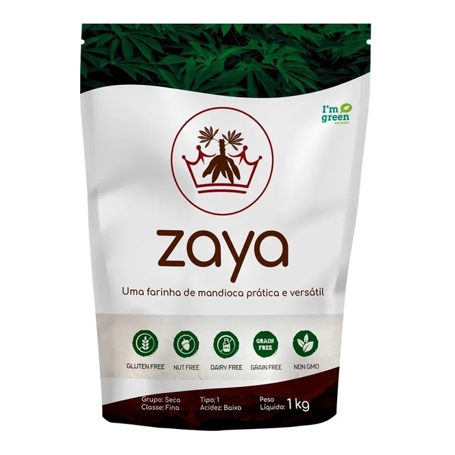 Farinha De Mandioca Zaya Sem Glúten 1kg em Oferta na Shopee