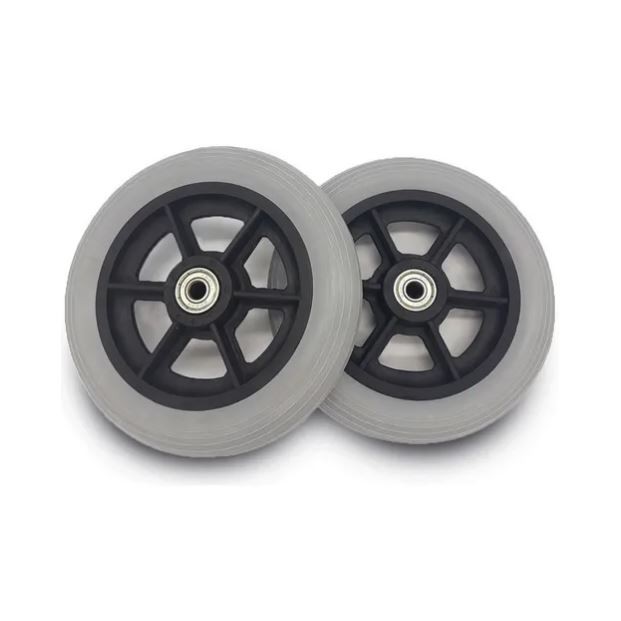 Roda Aro 6'' Maciça Cadeira De Rodas Cinza Ortomix Ortobrás (PAR)