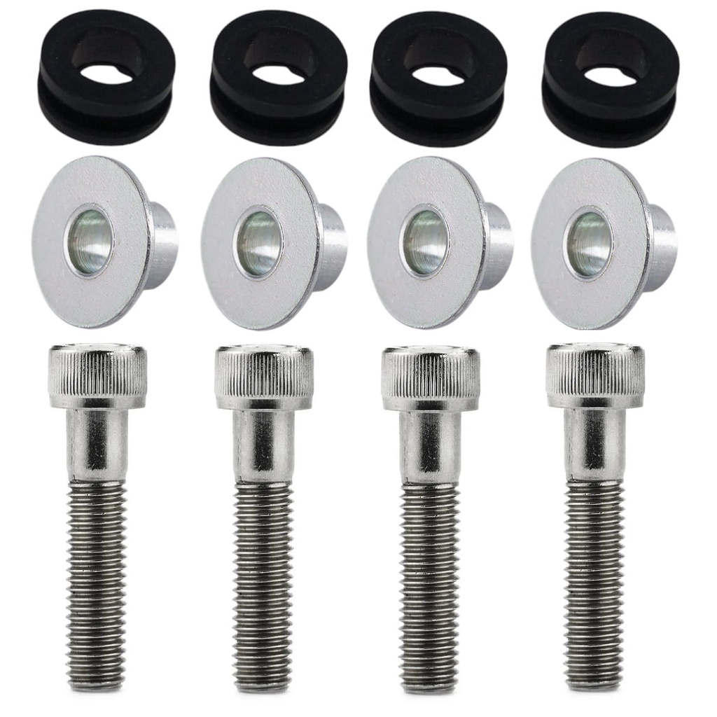 Kit 4 coxim parafusos inox buchas fixação paralama dianteiro CG125 CG150 Titan CBX250 Twister CB300