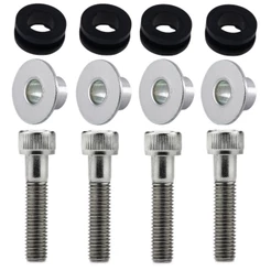 Kit 4 coxim parafusos inox buchas fixação paralama dianteiro CG125 CG150 Titan CBX250 Twister CB300