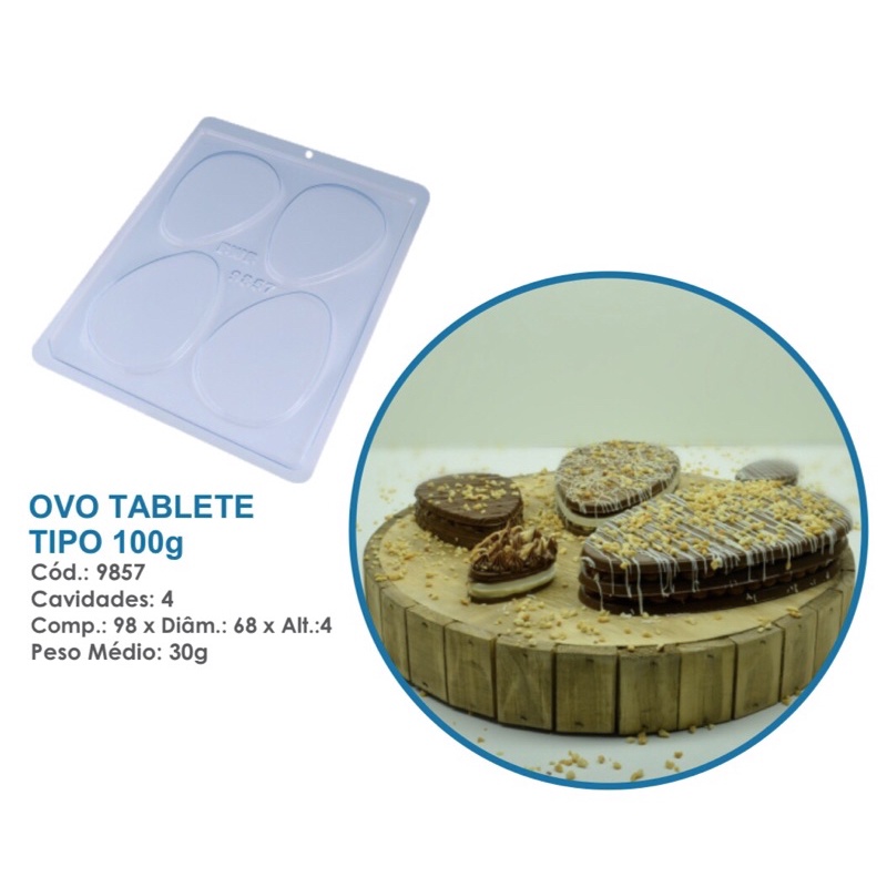 1~10 Forma BWB ovo tablete de Páscoa tipo 100g  forma simples  cod  9857 em Oferta na Shopee