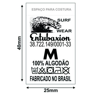 1000 Etiqueta De Composição Nylon 25x40mm em Oferta na Shopee