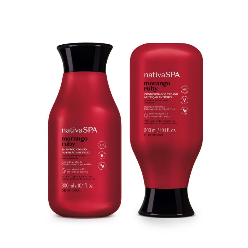 Combo Nativa Spa Morango Ruby Shampoo Ml Condicionador Ml Shopee Brasil