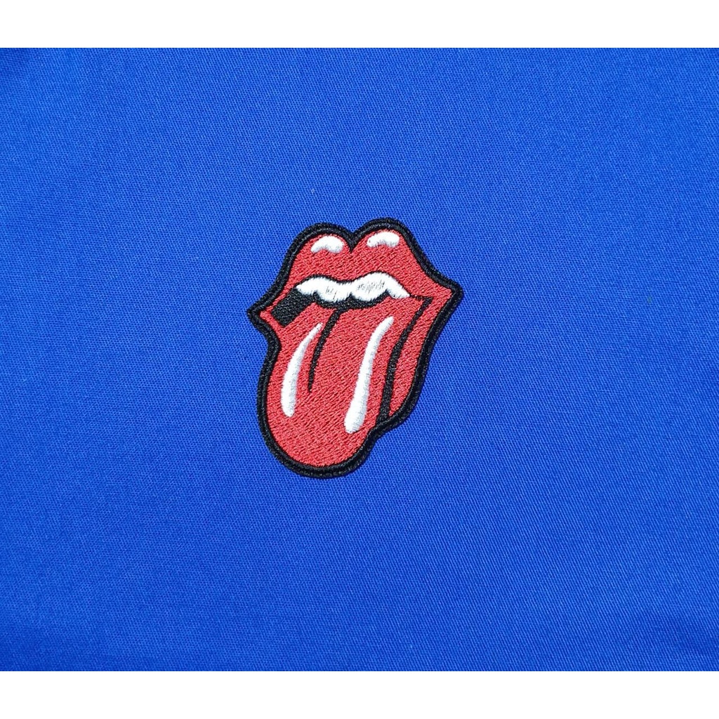 Patch Bordado da Banda rolling stones - 7,5cm x 6cm - com termocolante em Oferta na Shopee