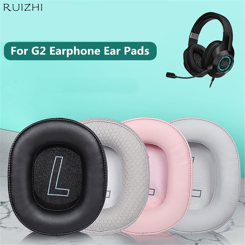 Couro/Pano Mesh Earpad Para Edifier G2 Fone De Ouvido Earmuffs Almofadas De Espuma De Memória Cobre 1 Par