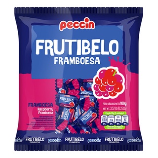 Bala Mastigável Frutibelo Framboesa 600g - Peccin