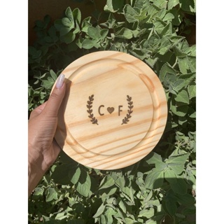 Tábua Redonda com Canaleta Pinus Personalizada em Oferta na Shopee