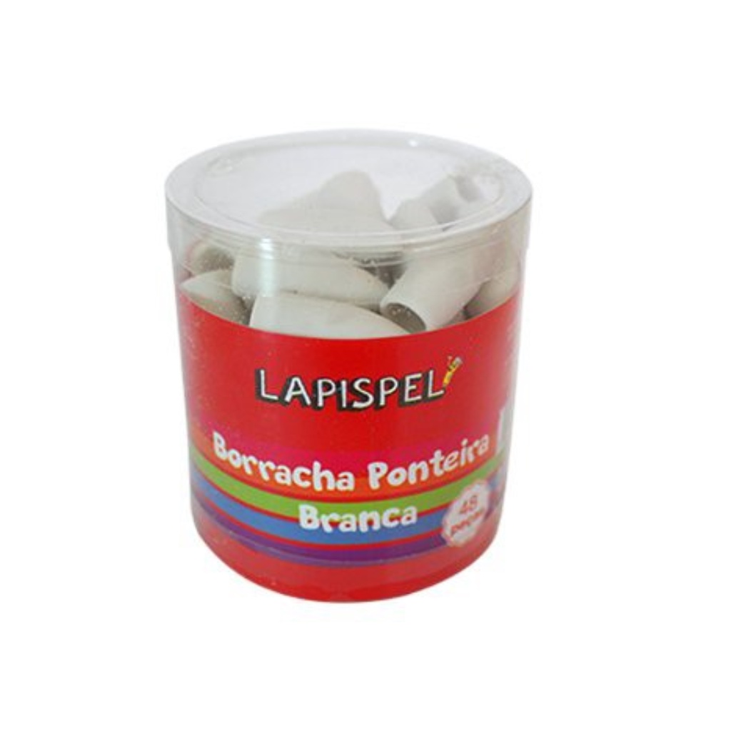 Borracha Ponteira para Lápis Branca pote C/48