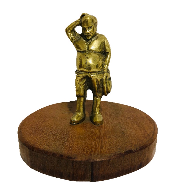 Sancho Pança Estatueta Em Bronze Cervantes Amigo Dom Quixote