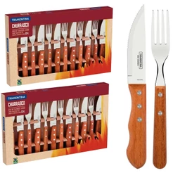 Kit 2 Jogos Para Churrasco 12 Peças Jumbo Garfo e Faca - Tramontina
