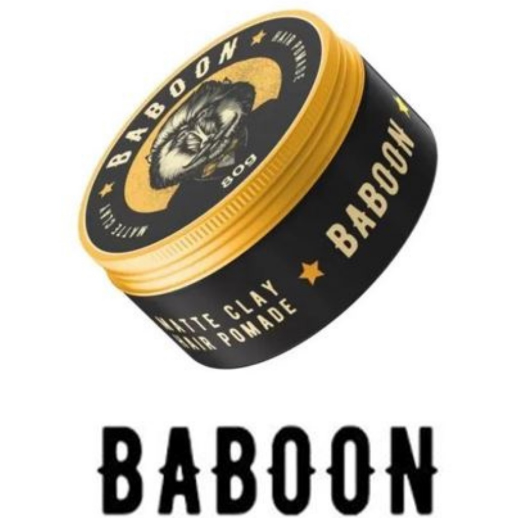 Pomada Modeladora de Cabelo Matte Clay - Baboon  Efeito Seco 80g Hidratação Anti Frizz