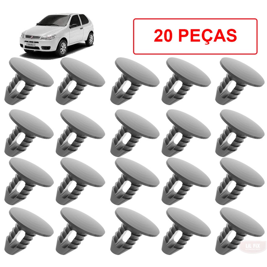 20 Grampos Fixa Forração Interna Teto Fiat Palio 1996 a 12