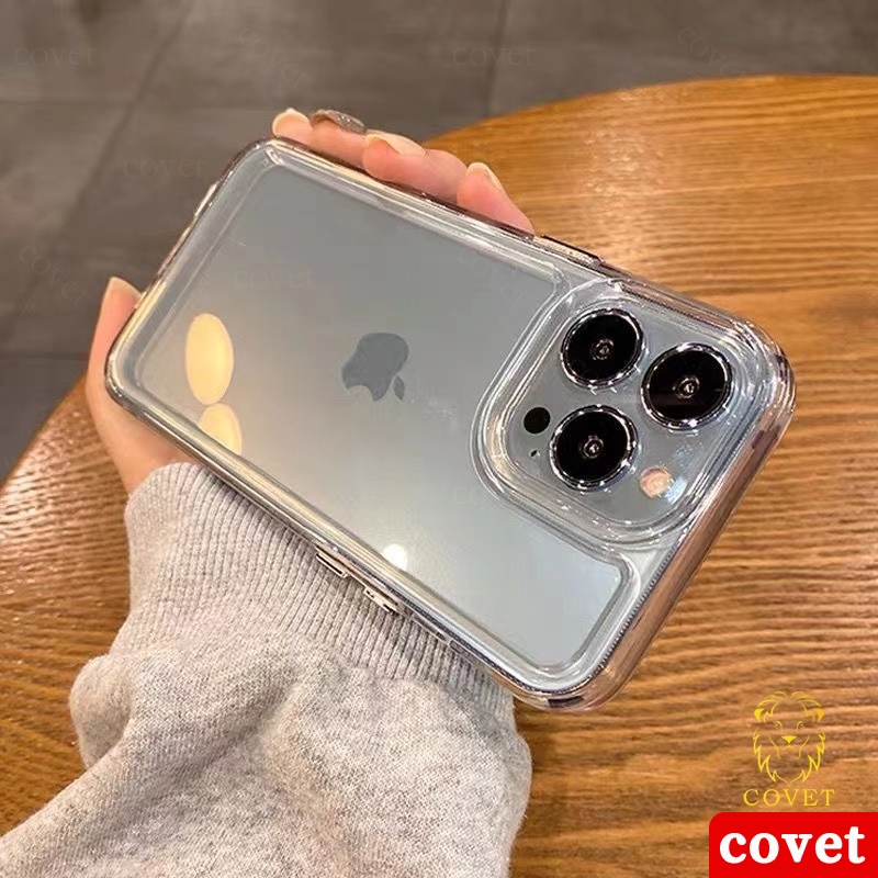 COVET Capa Transparente Anti-Impacto De Alta Qualidade Case Capa Capinha De  Celular Para iPhone 13 12 11 Pro MAX XS XS MAX XR 7 + 8 Plus SE 2020 |  Shopee Brasil