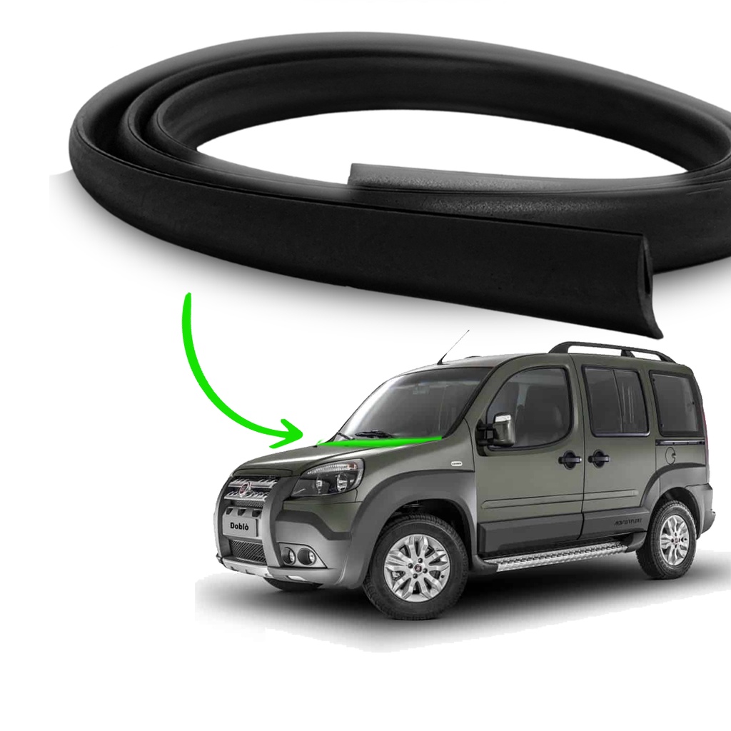Borracha Parabrisa Friso Acabamento Churrasqueira Parabrisa Fiat Doblo