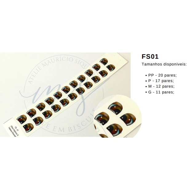 Olhos Olhinhos resinados Fabi Simonetti- 1°parte em Oferta na Shopee