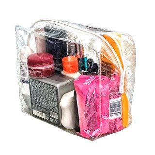 Necessaire Transparente Fechamento com Zíper Prática e Linda