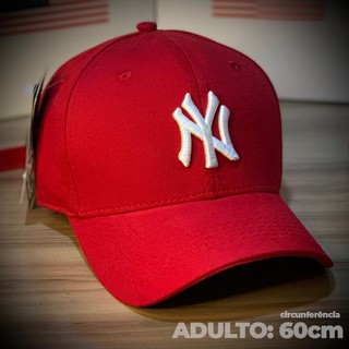 Boné ADULTO New York NY NYC vermelho melhor Qualidade do Brasil alto conforto ótimo encaixe
