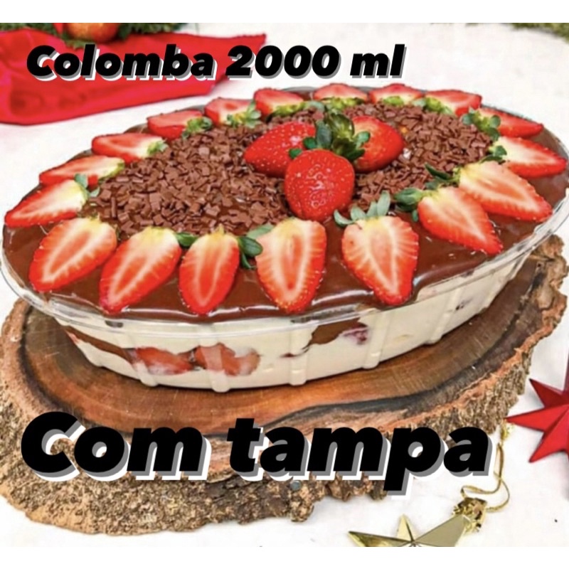 10~50 UN EMBALAGEM OVAL COLOMBA 2000 ML PET C/TAMPA G34 GALVANOTEK//
