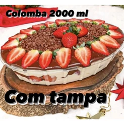 10~50 UN EMBALAGEM OVAL COLOMBA 2000 ML PET C/TAMPA G34 (CHOCO)